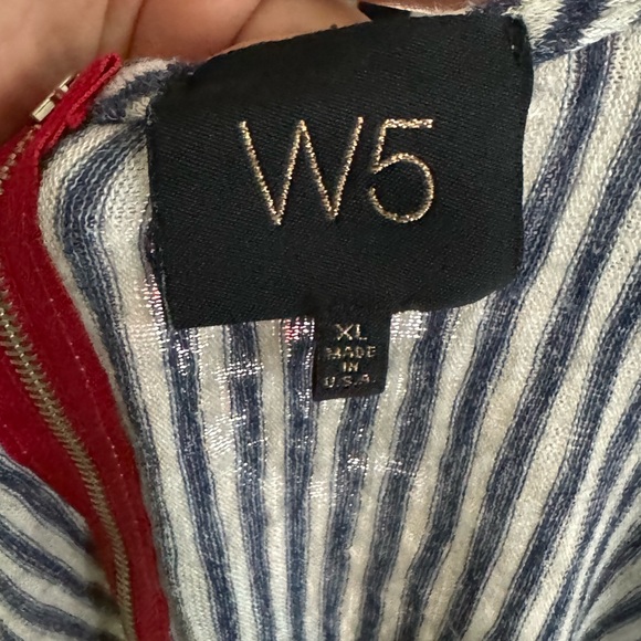 W5 striped tunic length tank top lightweight knit material boho flowy XL - Picture 3 of 9